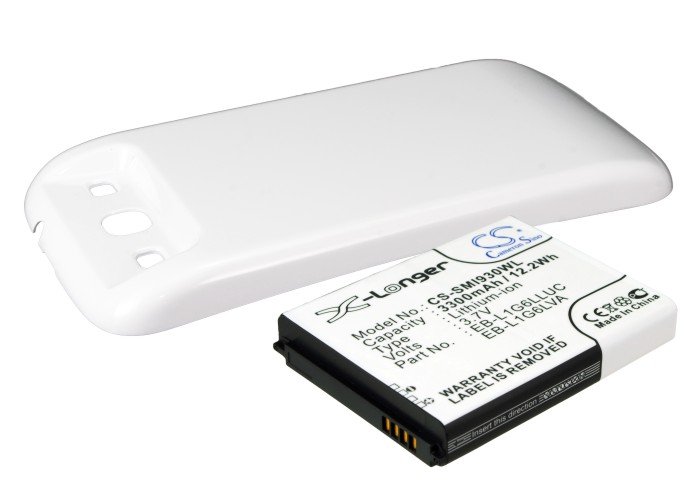 Samsung Galaxy S3, EB-L1G6LLU 3300mAh tālruņa akumulators (balts aizmugurējais vāks)