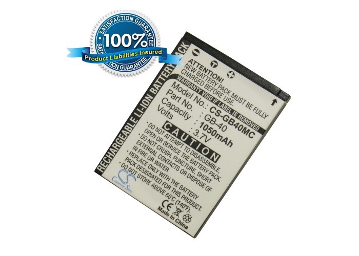 GE GB-40 akumulatoru 850mAh