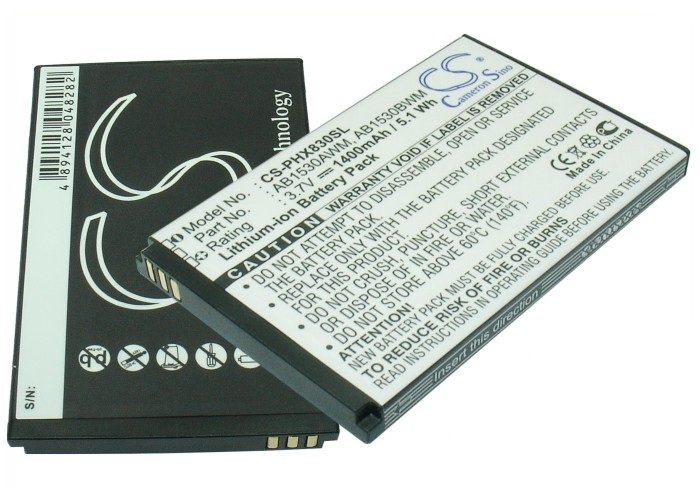 Philips AB1530AWM, AB1530BWM akumulatoru 1400mAh