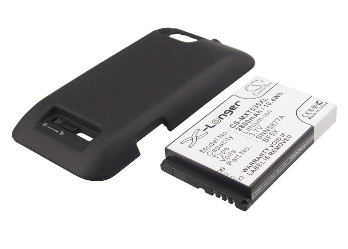 Motorola XT535, BF5X, SNN5877A musta tagakaanega telefoniaku 2800mAh