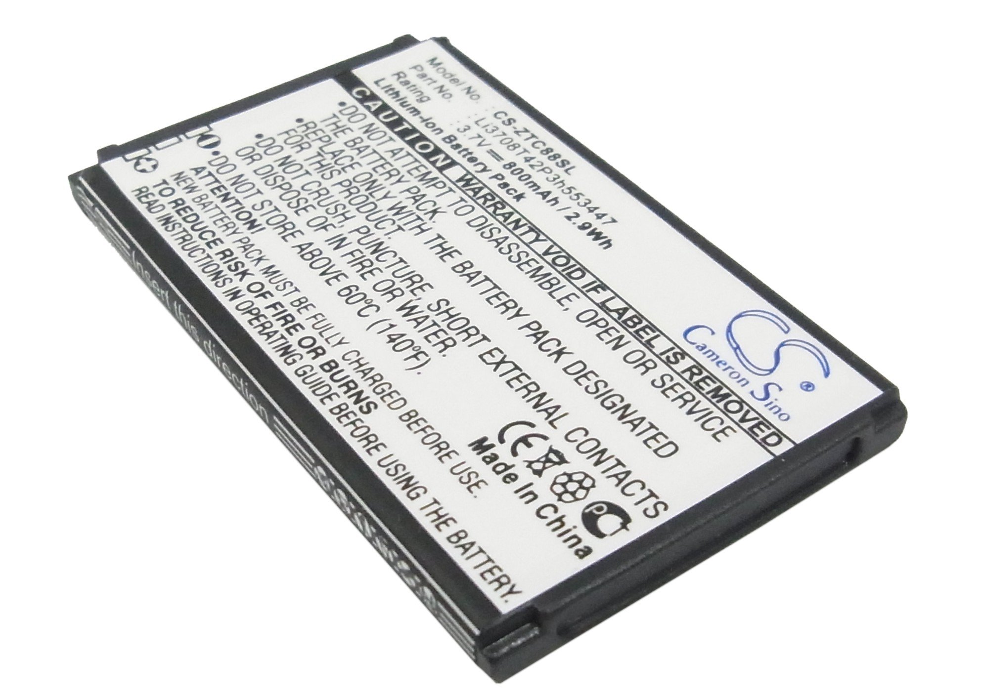 ZTE Li3708T42P3h553447, Li3707T42P3h553447 battery 800mAh