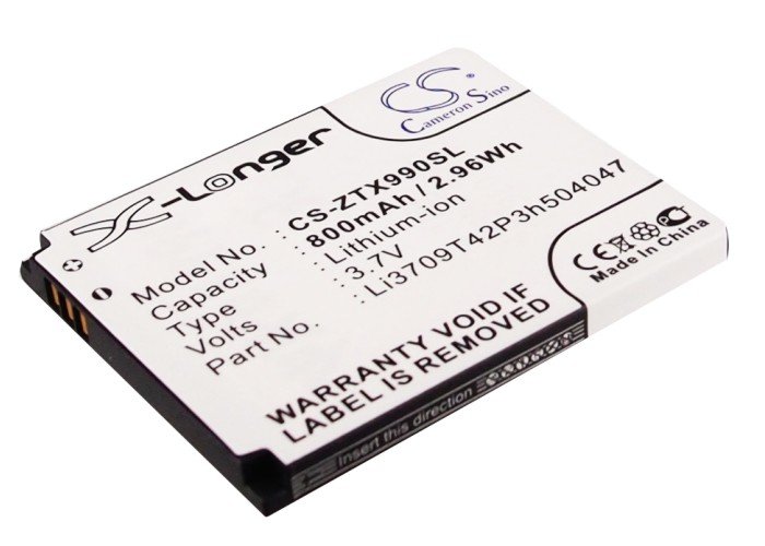 ZTE Li3709T42P3h504047, Li3709T42P3h504047-H mobile phone battery 800mAh