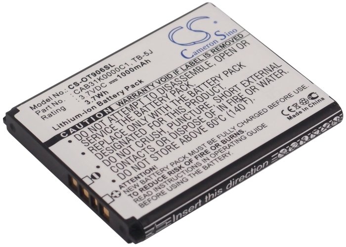 Alcatel TB-5J, BY74 mobile phone battery 1000mAh