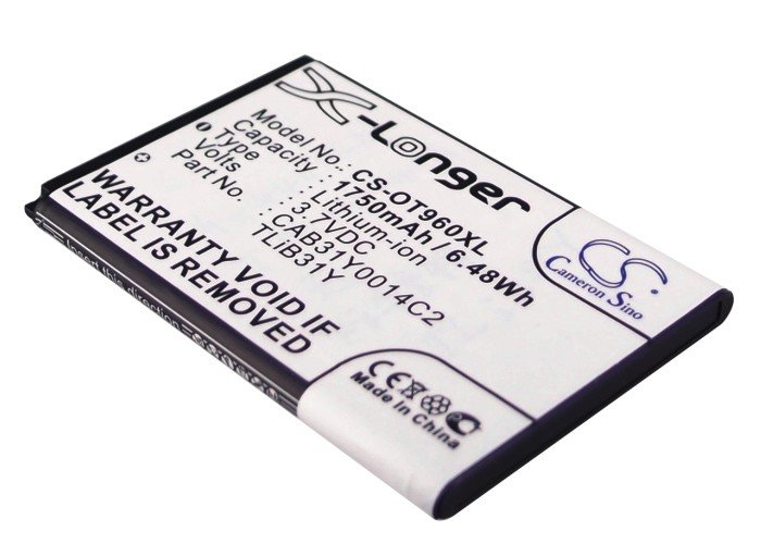 Alcatel CAB31Y0014C2, TLiB31Y mobile phone battery 1750mAh