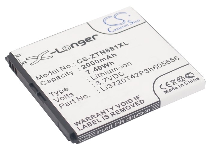 ZTE Li3720T42P3h605656 mobile phone battery 2000mAh