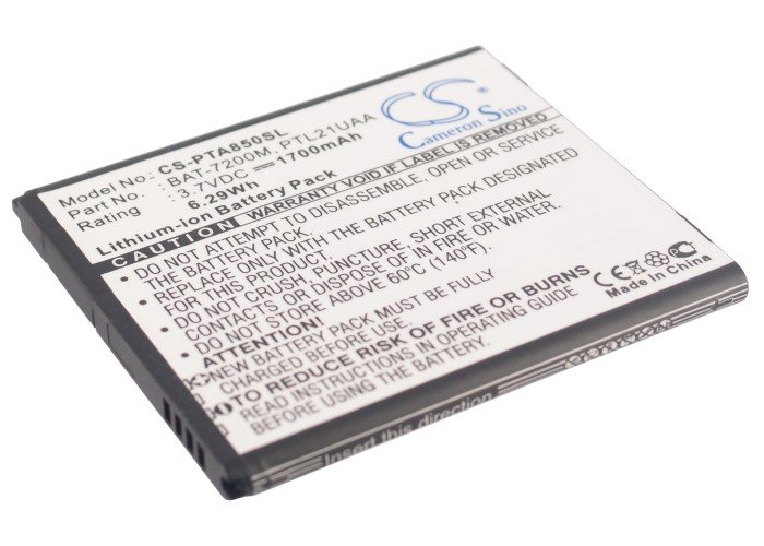 Pantech BAT-7200M, PTL21UAA mobile phone battery 1700mAh