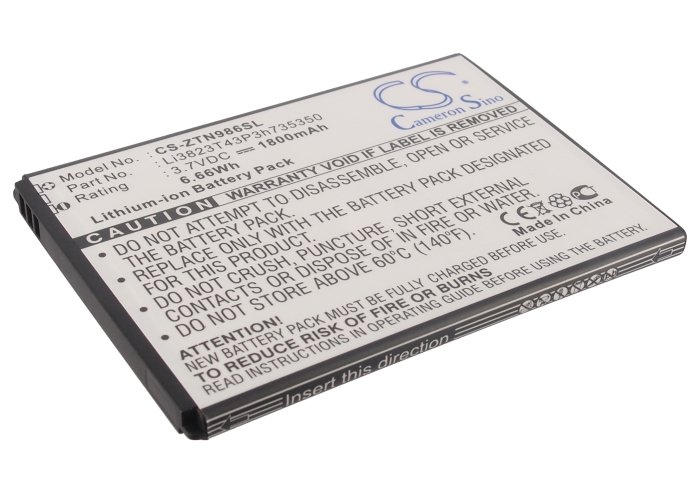 ZTE Li3823T43P3h735350 mobile phone battery 1800mAh