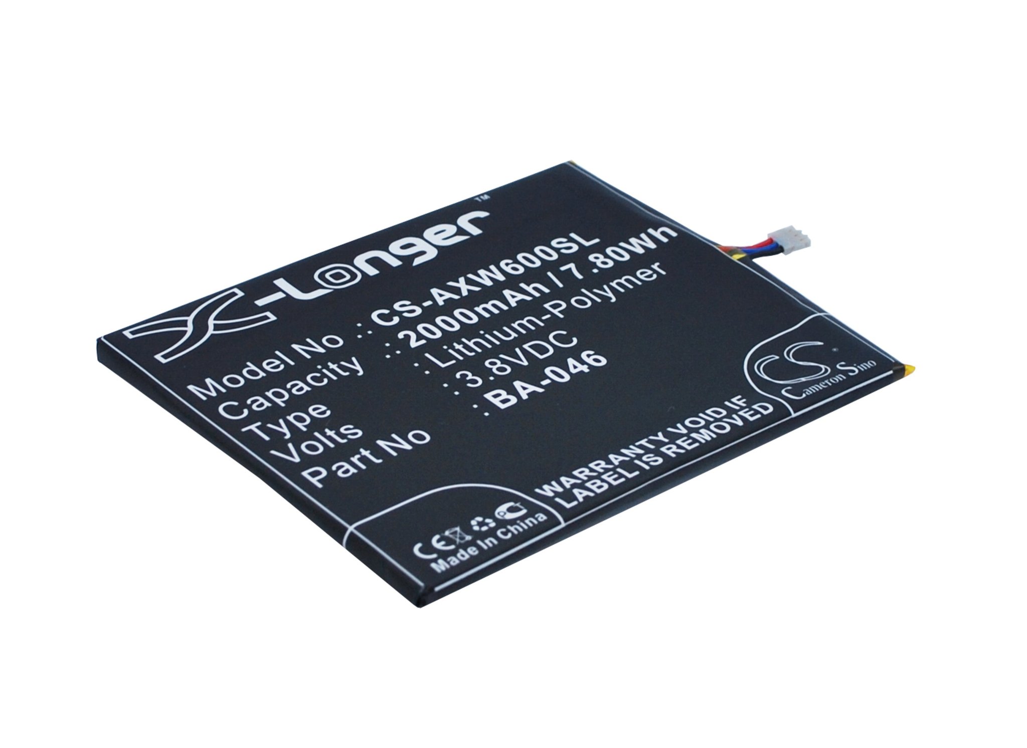 AUX V BA-046 2000mAh mobile phone battery