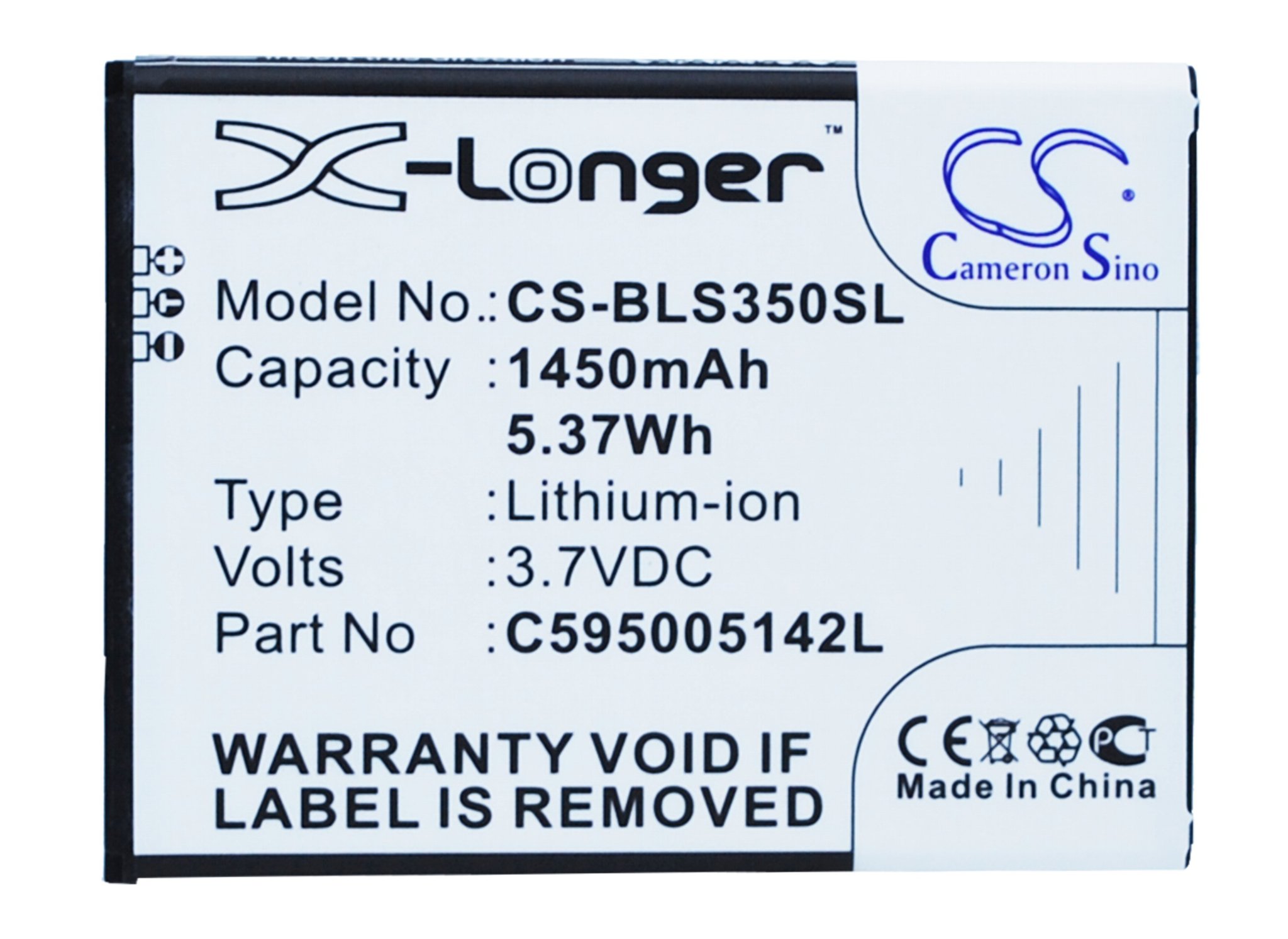 BLU Star Jr, S350 1450mAh mobile phone battery