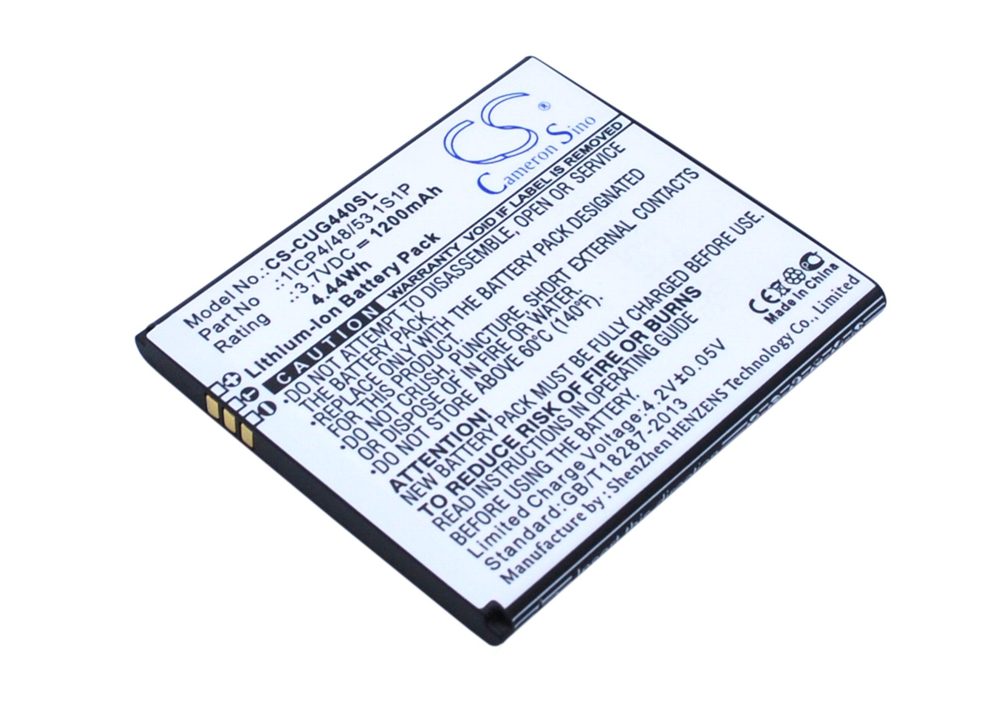 CUBE1 G44, G44S 1400mAh tālruņa akumulators