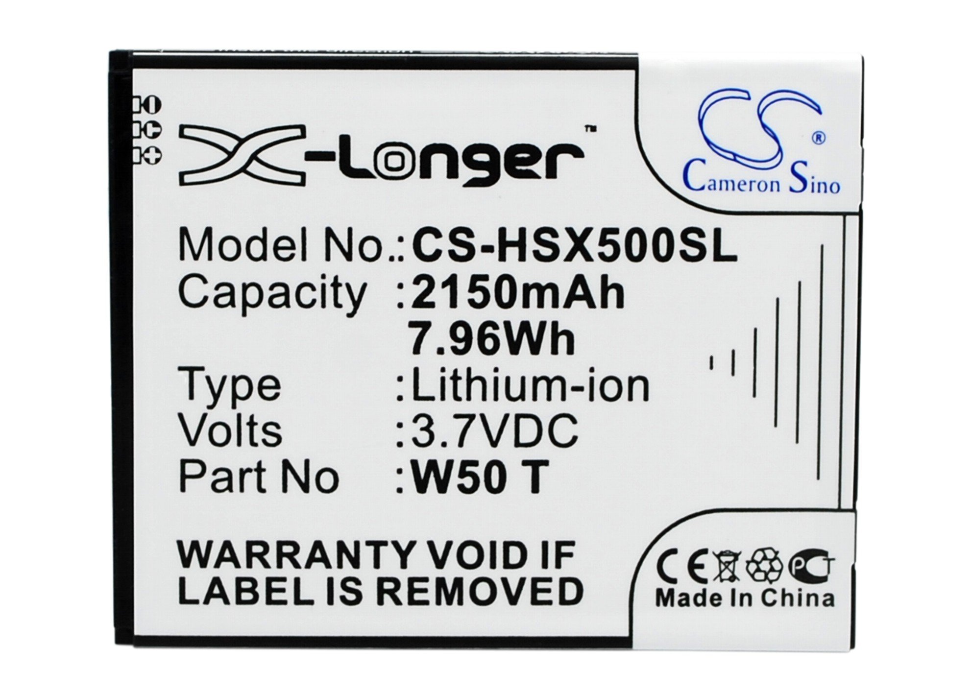 Hasee W50 T; Zopo BT78H 2150mAh akumulatoru