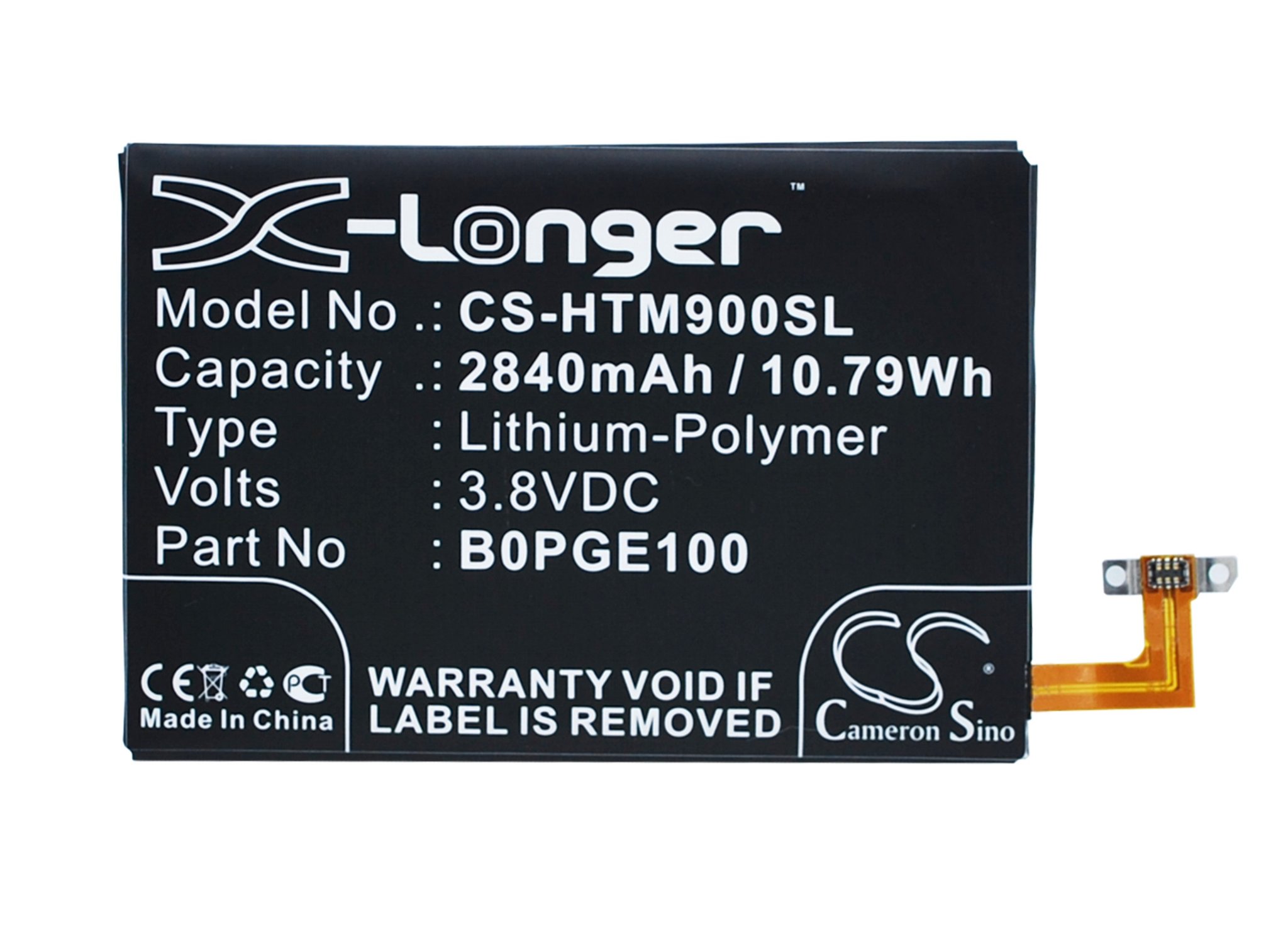 HTC B0PGE100, 35H00236-01M 2840mAh aккумулятор
