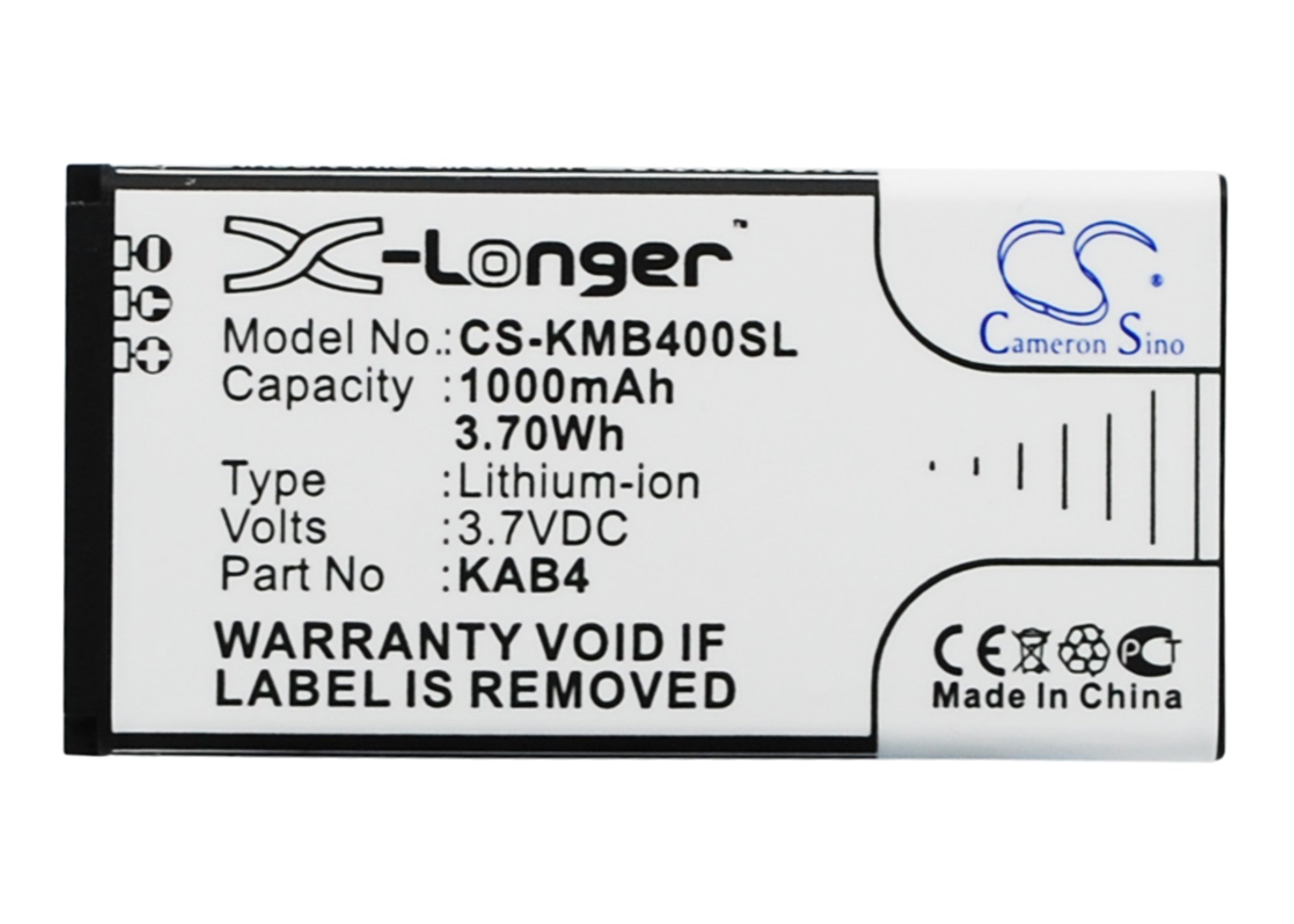 Kazam KAB4, KAB4-AAABA005026 800mAh aккумулятор