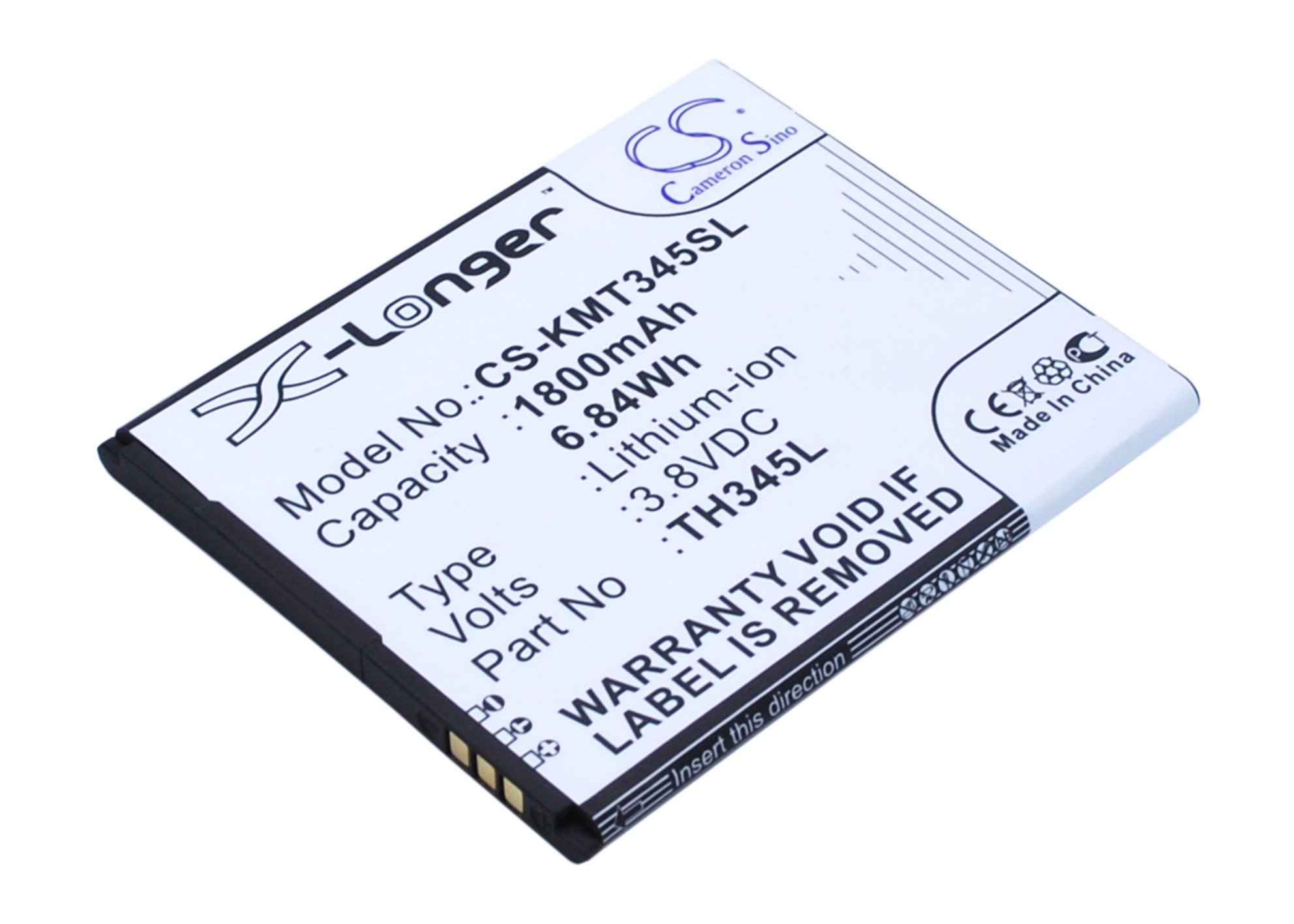 Kazam TH345L, TH345L-XDFBK0002256 1800mAh aккумулятор