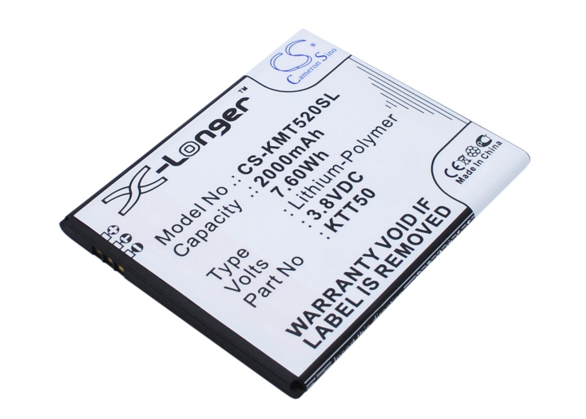 Kazam KTT50, KTT50-GHABD002643 2000mAh aккумулятор