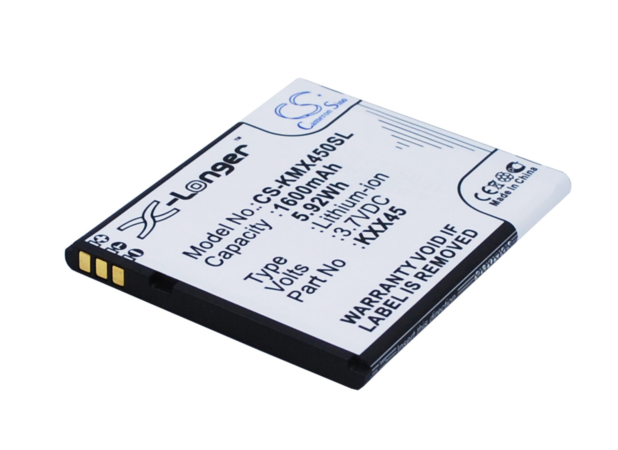 Kazam KXX45, KXX45STSBJ004840 1600mAh aккумулятор