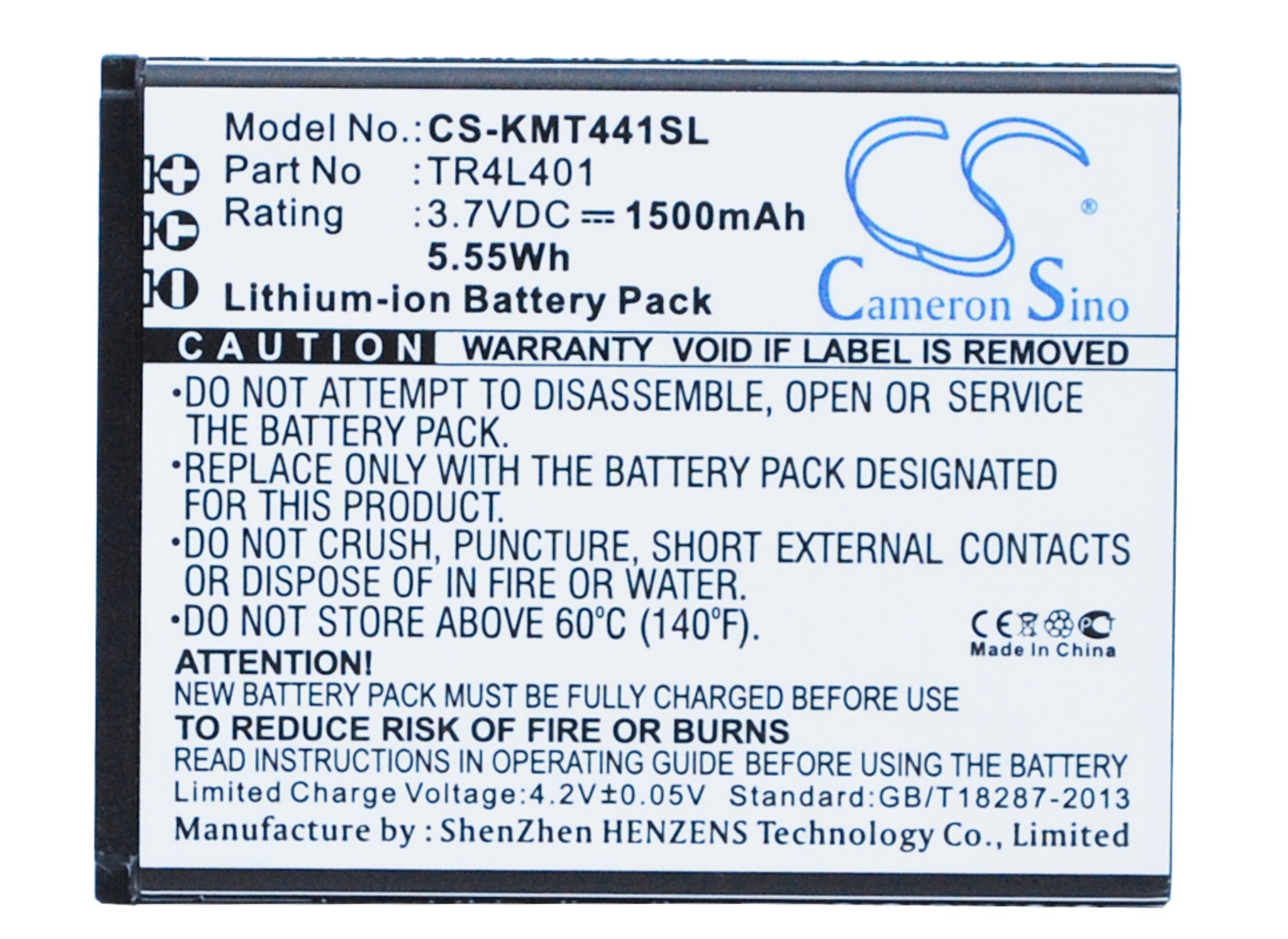 Kazam TR4L401 1500mAh aккумулятор