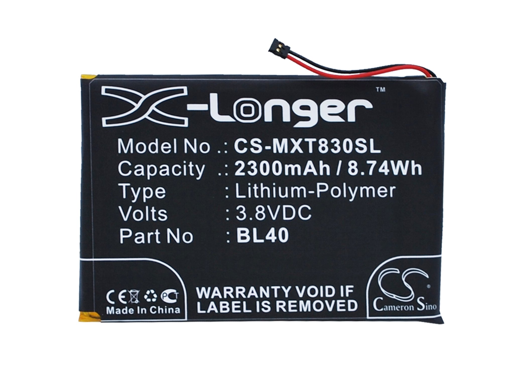 Motorola EL40, SNN5944A 2300mAh mobiiltelefoni aku