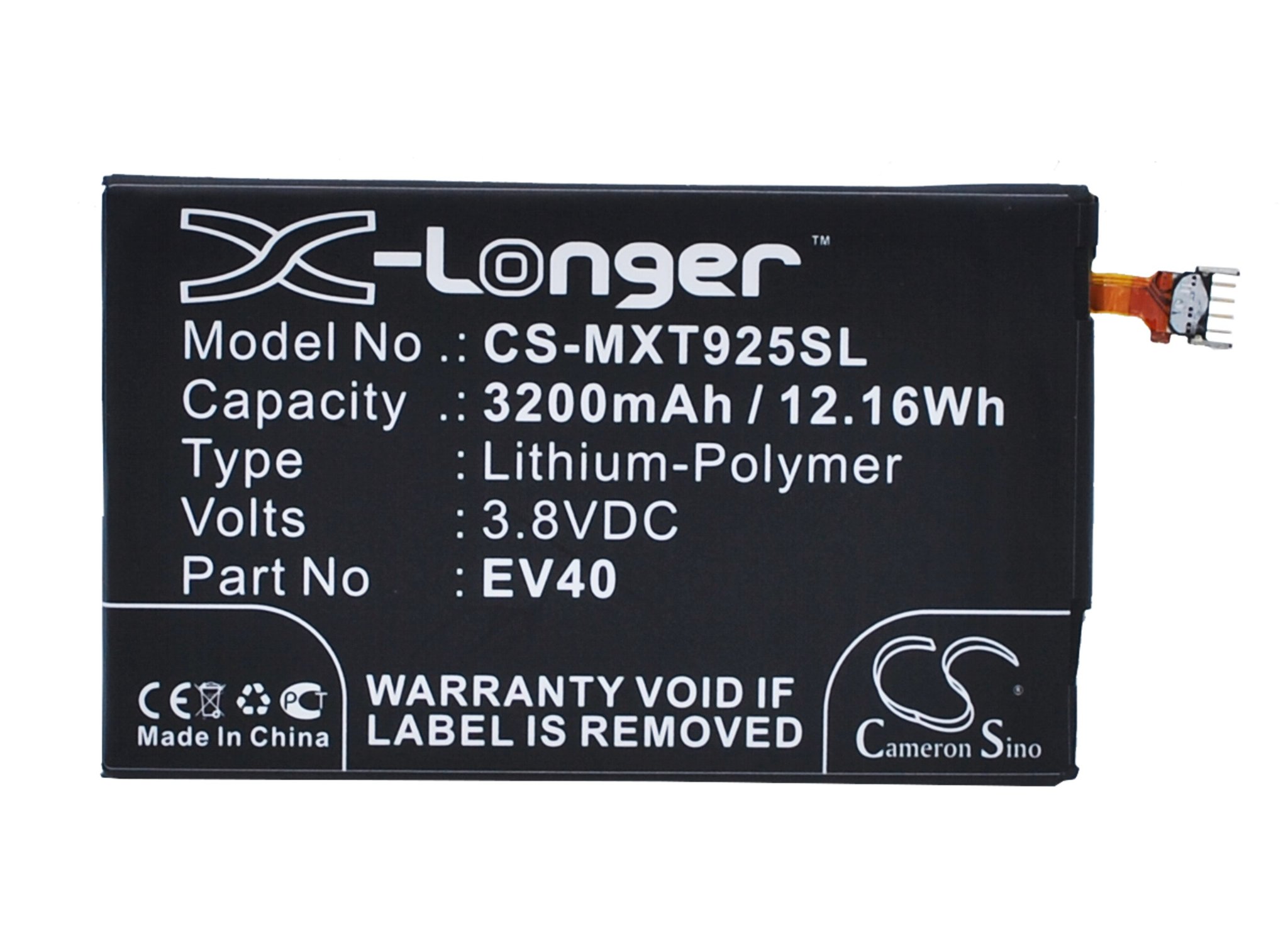 Motorola EV40, SNN5913A 3200mAh mobiiltelefoni aku