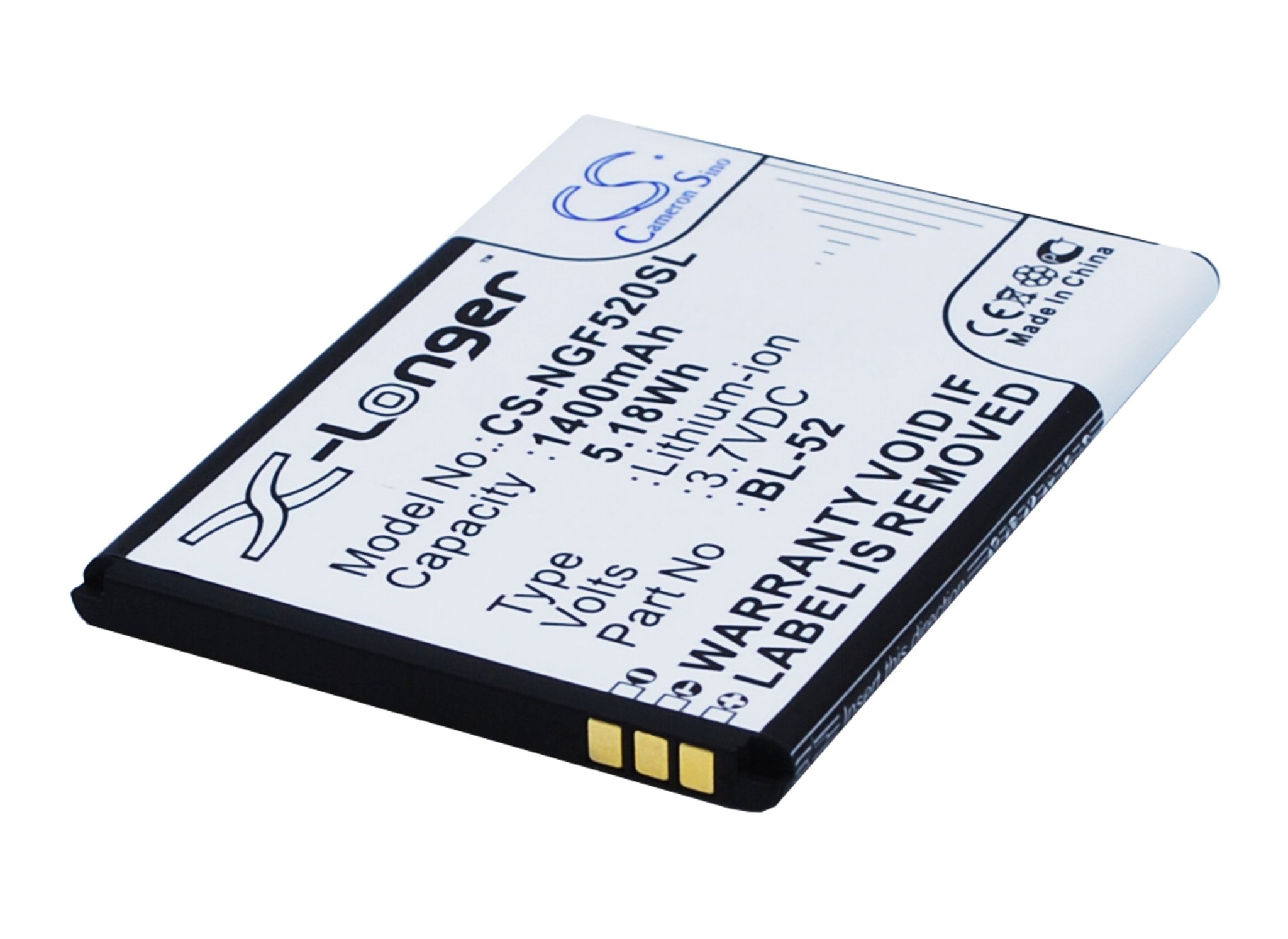 NGM BL-52 1400mAh akumulatoru