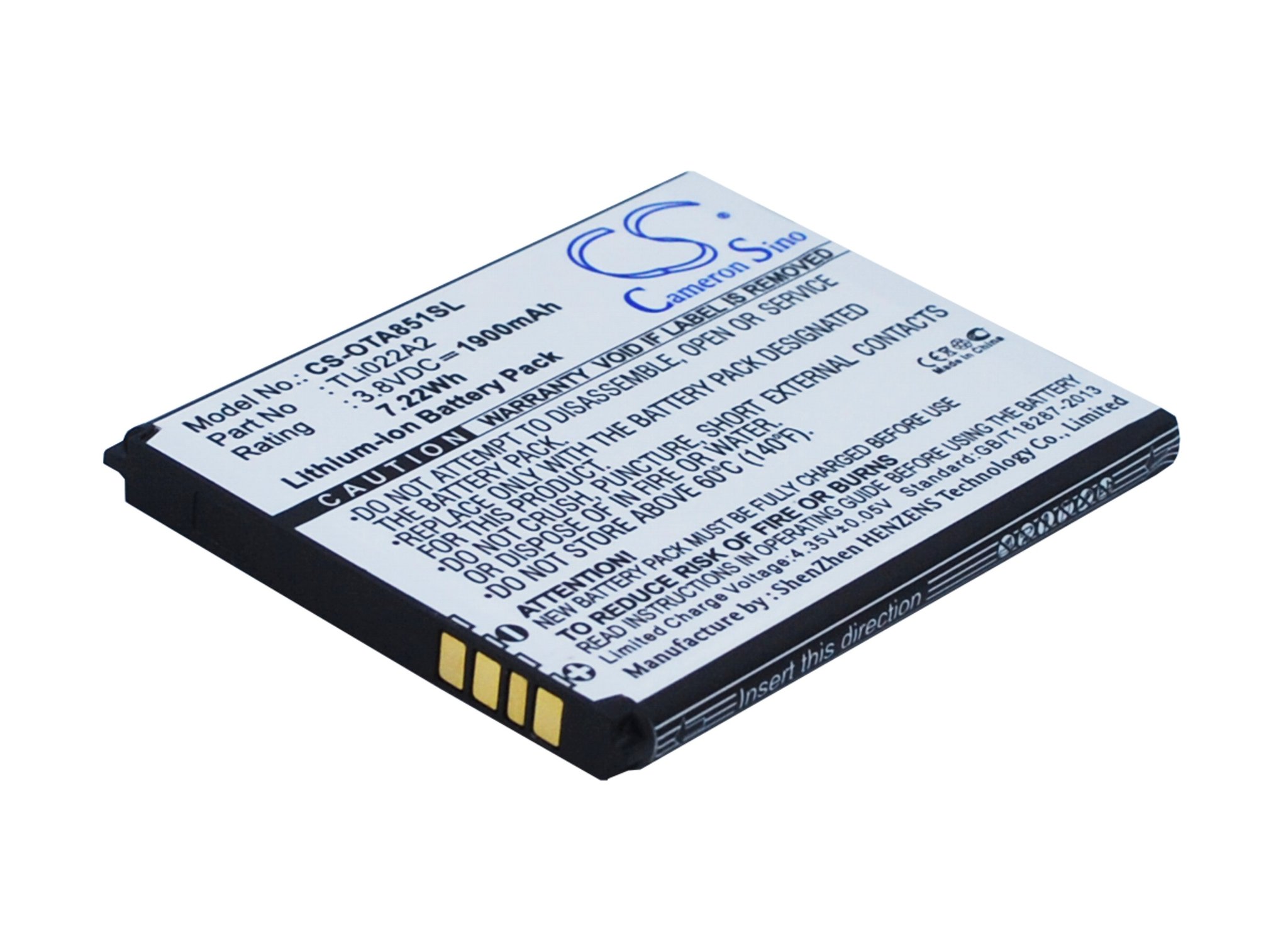 Alcatel TLi022A2 1900mAh mobile phone battery