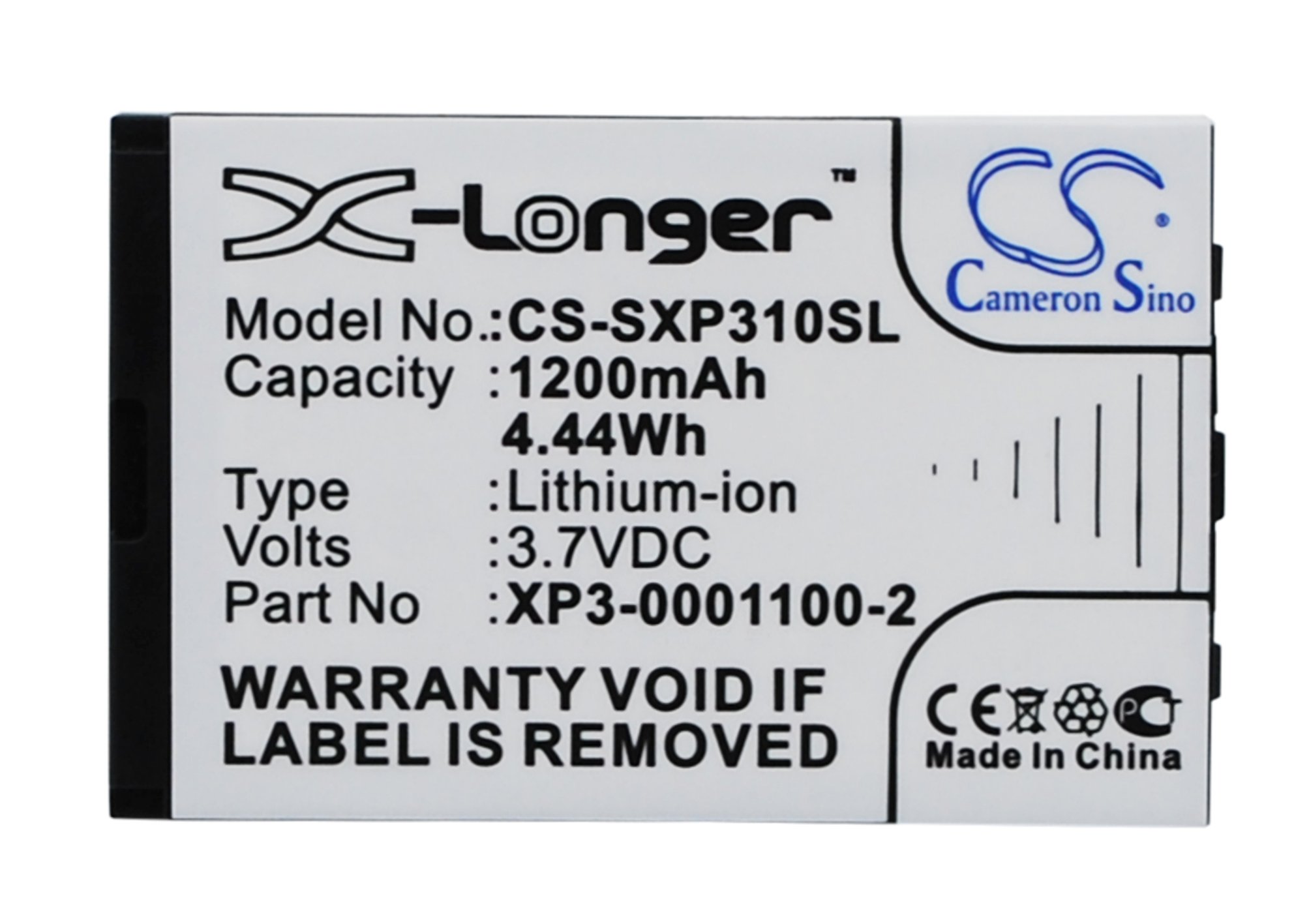 Socketmobile XP3-0001100-2 1200mAh akumulatoru