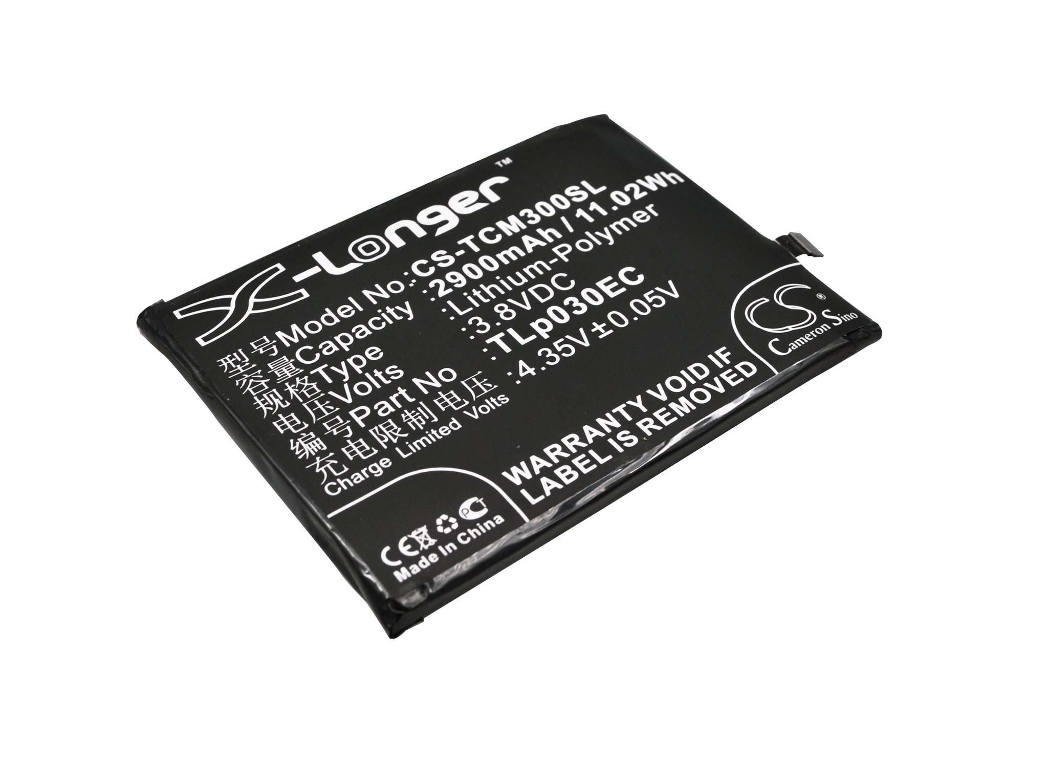 TCL TLp030EC 2900mAh mobile phone battery
