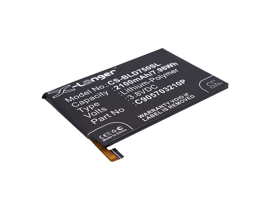 BLU C905703210P, C9057032110P 2100mAh Li-PL mobile phone battery
