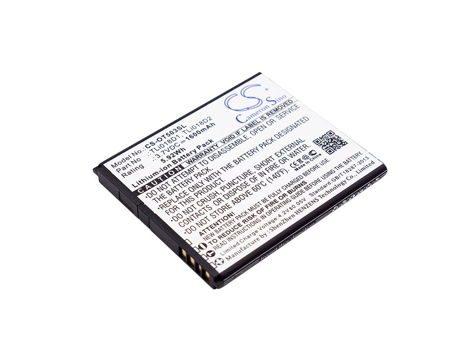 Alcatel TLi018D1, TLi018D2 1600mAh Li-ion аккумулятор телефона