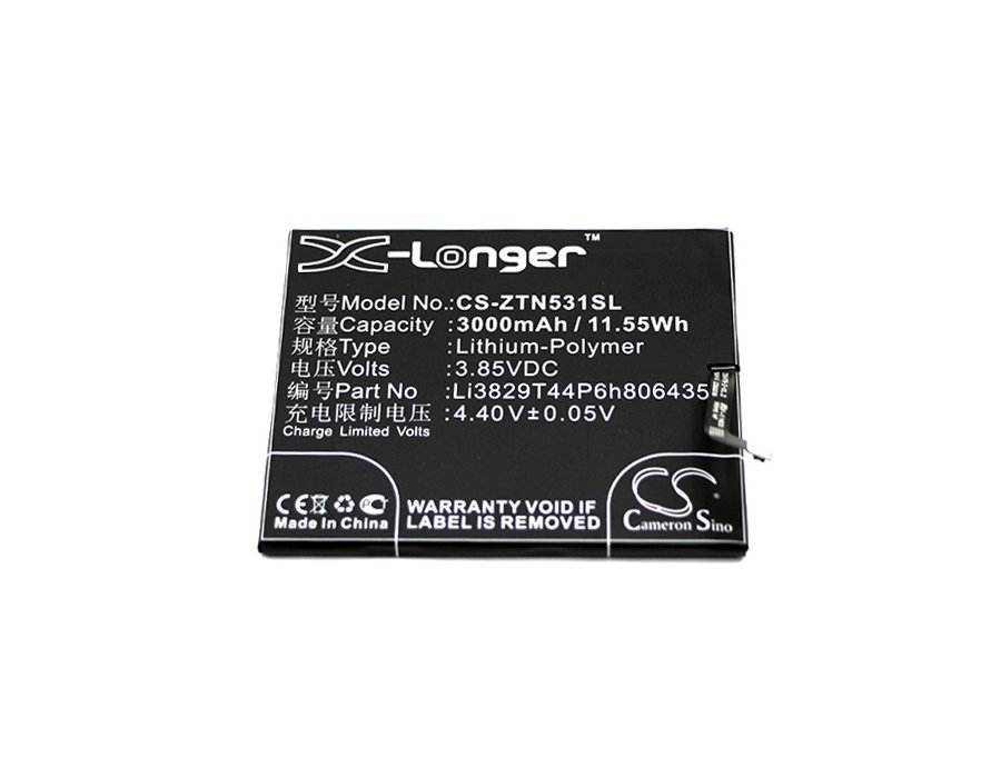 ZTE Li3829T44P6h806435 3000mAh Li-PL mobile phone battery
