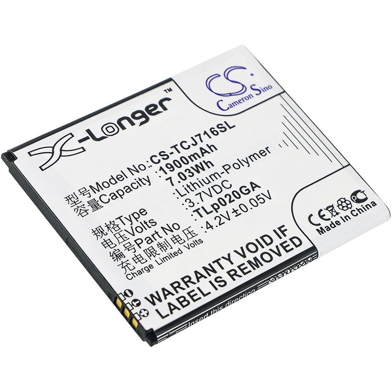 TCL TLp020GA 2000mAh Li-ion mobile phone battery