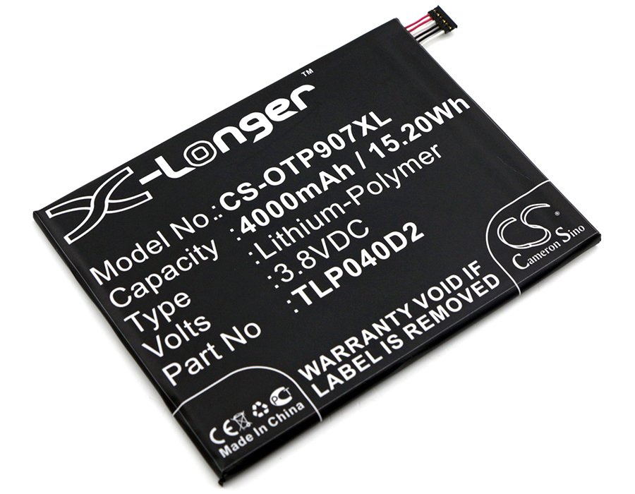 Alcatel 9007T, OT-9007 TLP040D2 3.8V 4000mAh Li-Polymer аккумулятор телефона