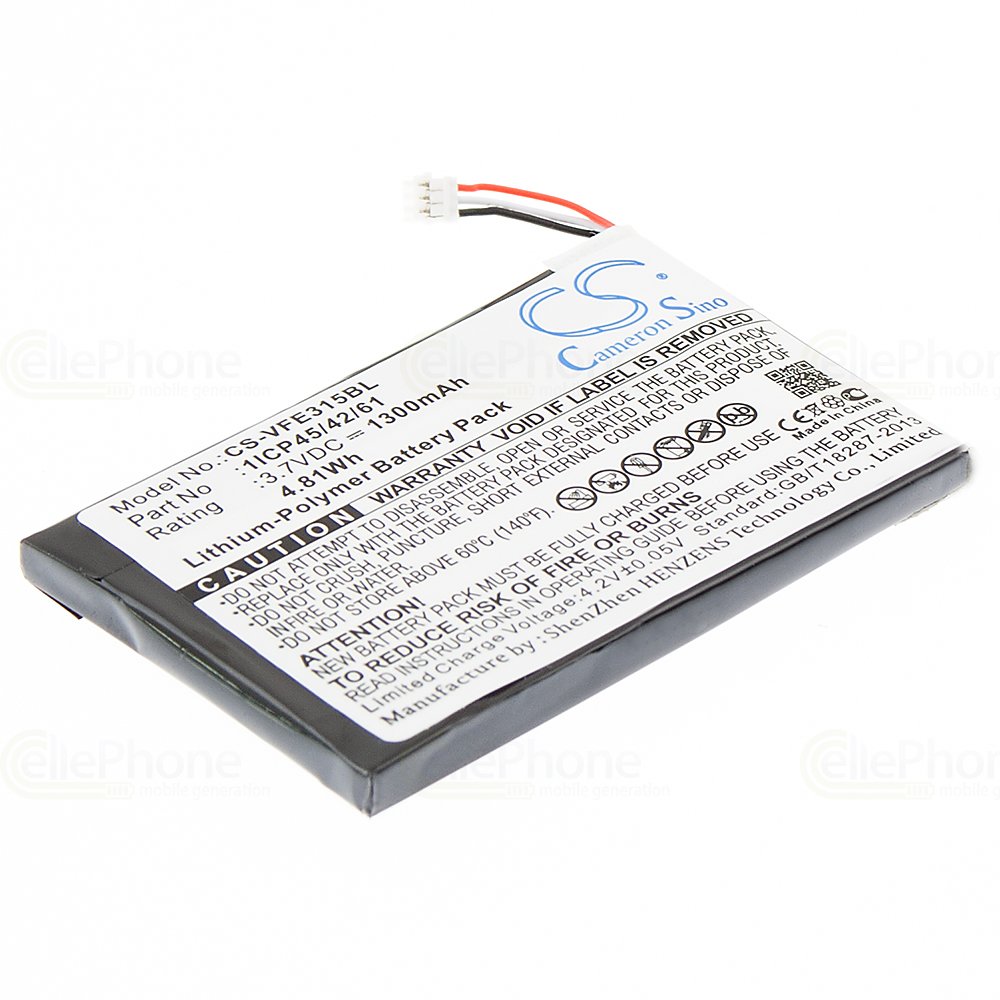 Verifone e315, e315M, 1ICP45/42/61 3.7V 1300mAh Li-Polymer makseterminali aku