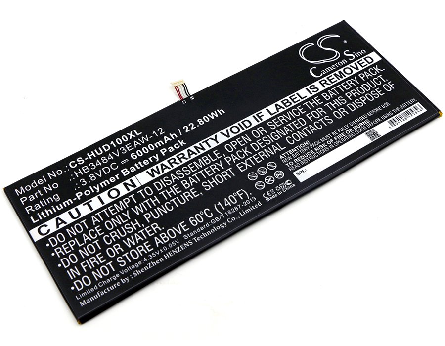 Huawei d-01H, dtab, M2-A04L, HB3484V3EAW-12 3.8V 6000mAh Li-Polymer tablet aккумулятор