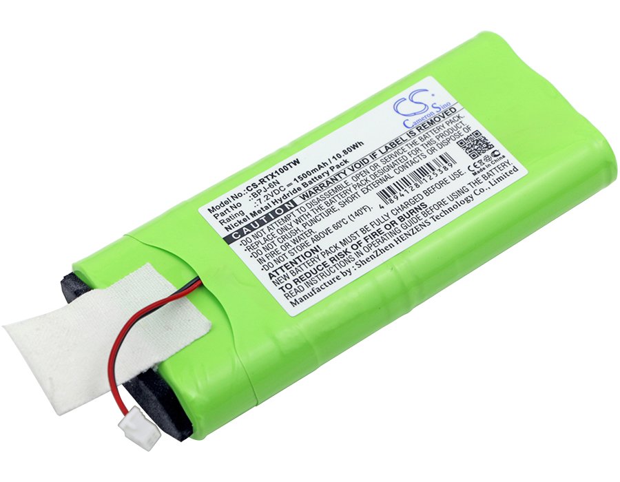 Ritron JMX-100, JMX-150, JMX-450, BPJ-6N, BPJ-6N-SC, GPHC132M05 7.2V 1500mAh Ni-MH Two-Way Radio аккумулятор