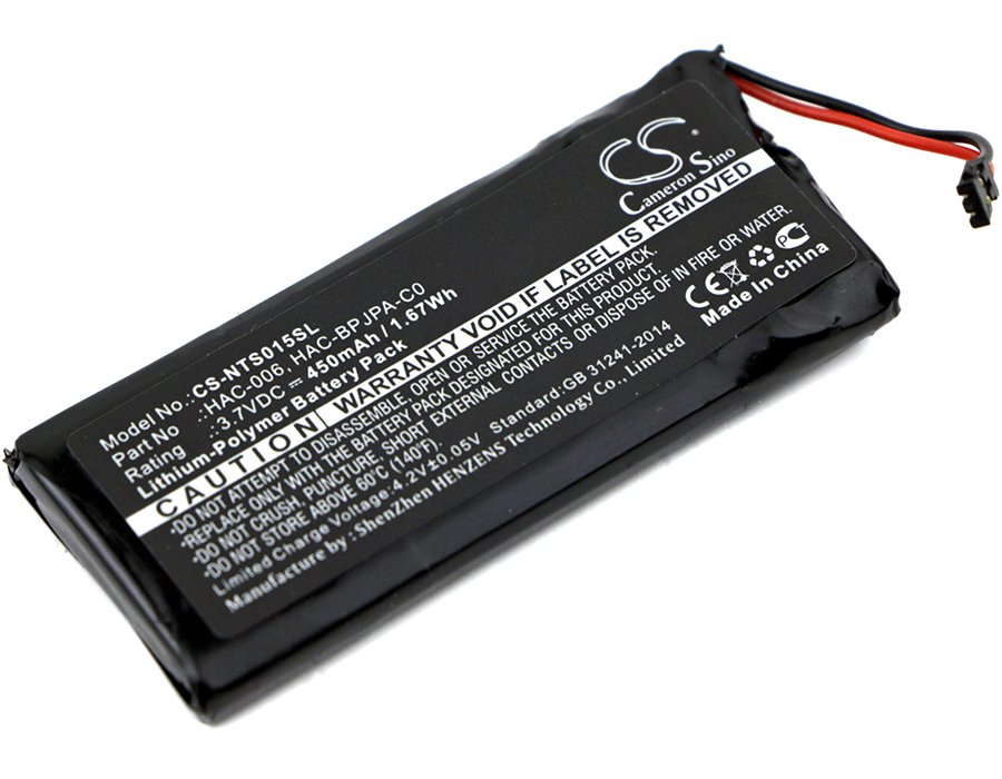 Nintendo HAC-015 3.70V 450mAh Li-Polymer pelilaitteen akku
