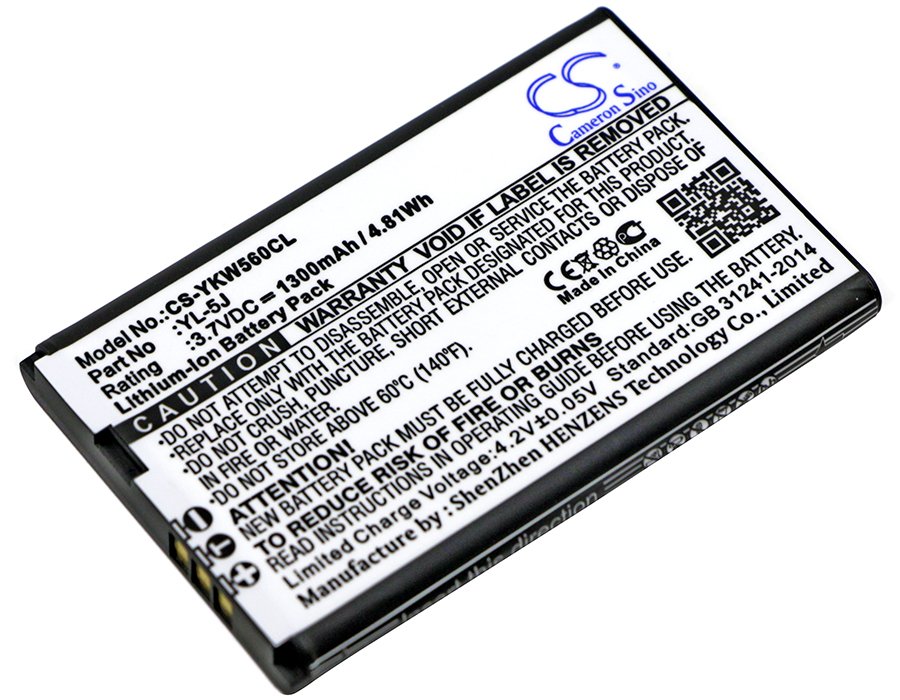 Yealink W56H, W56h/p, YL-5J 3.70V 1300mAh Li-ion mobile phone battery