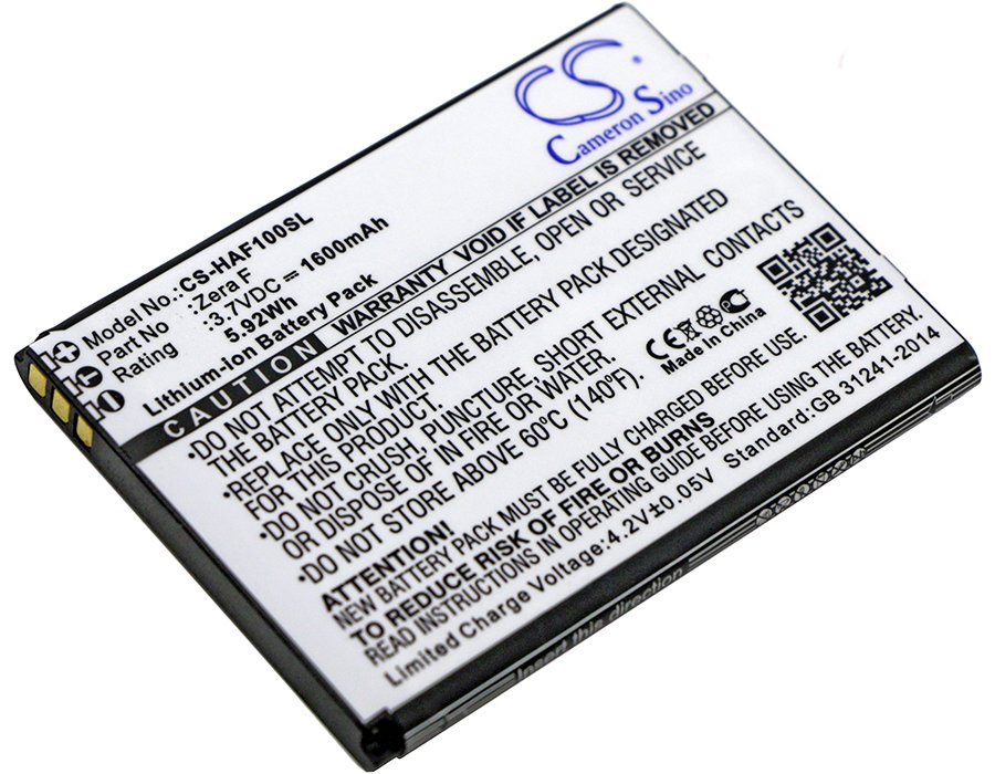 Highscreen Zera F, Zera F 3.70V 1600mAh Li-ion Mobile Phone akumulators