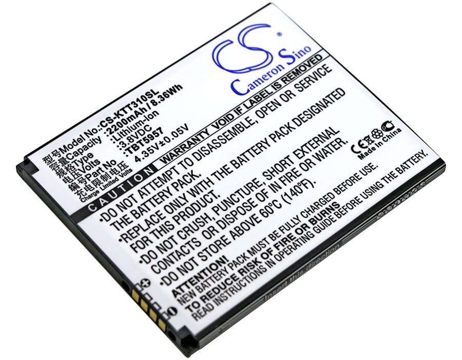 K-Touch Touch 3, Touch 3C, Touch 5, TBT5957 3.80V 2200mAh Li-ion Mobile Phone аккумулятор
