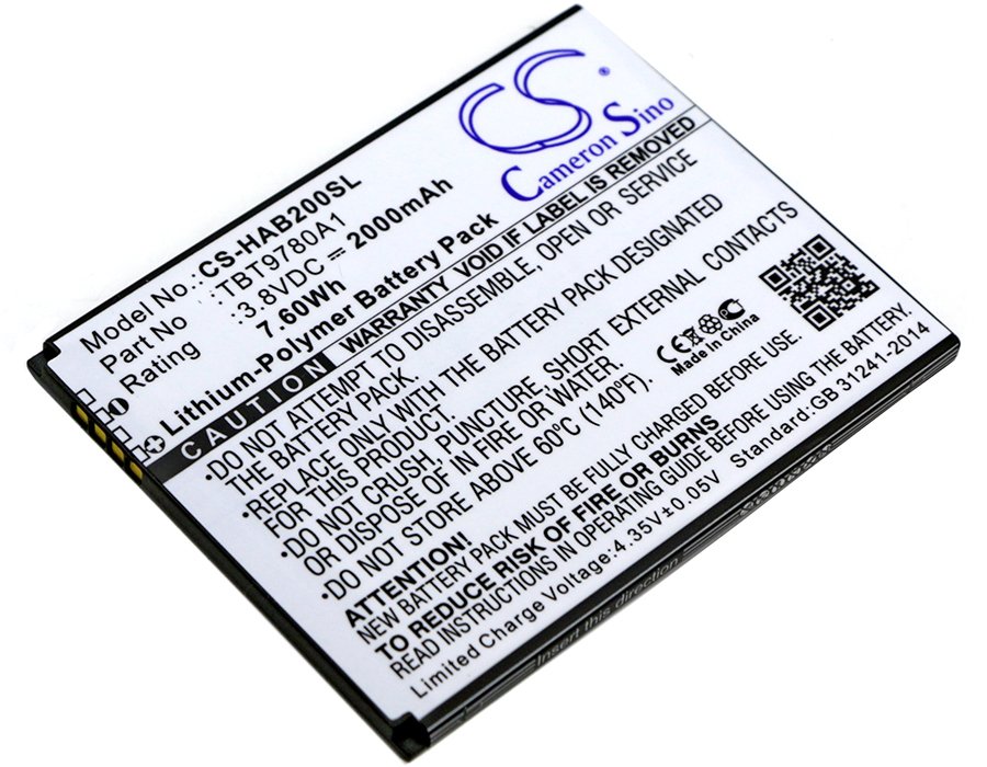 Highscreen Thor, B2000A, TBT9780A1 3.80V 2000mAh Li-Polymer Mobile Phone akumulators