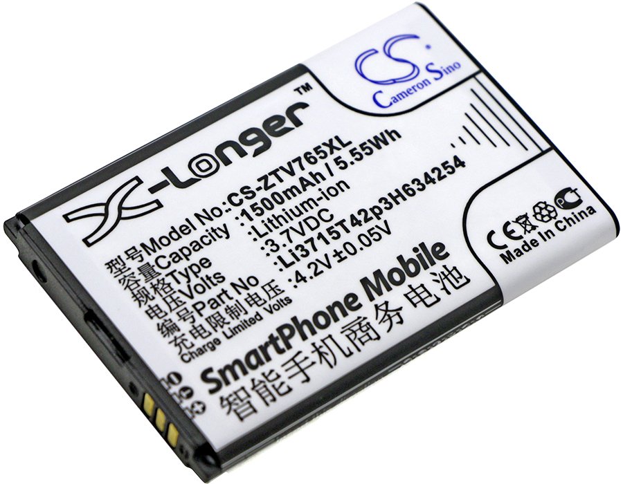 ZTE Li3715T42p3H634254 3.70V 1500mAh Li-ion mobile phone battery