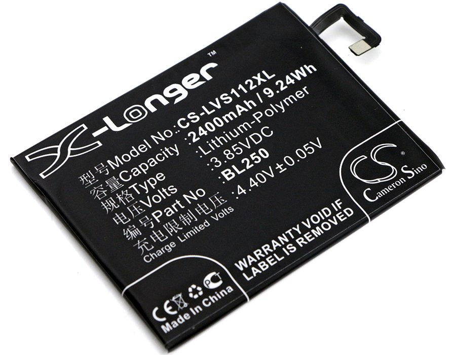 Lenovo Vibe S1, S1a40, S1c50, BL250 3.85V 2400mAh Li-Polymer Mobile Phone аккумулятор