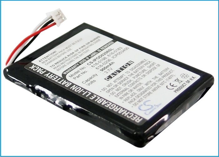 Apple 616-0206 MP3-soitin akku 900mAh