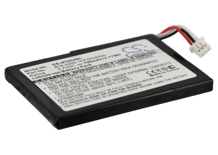 Apple 616-0183 MP3-soitin akku 750mAh