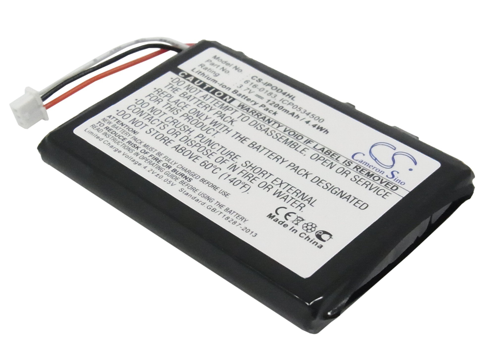 Apple 616-0183 MP3-soitin akku 1200mAh