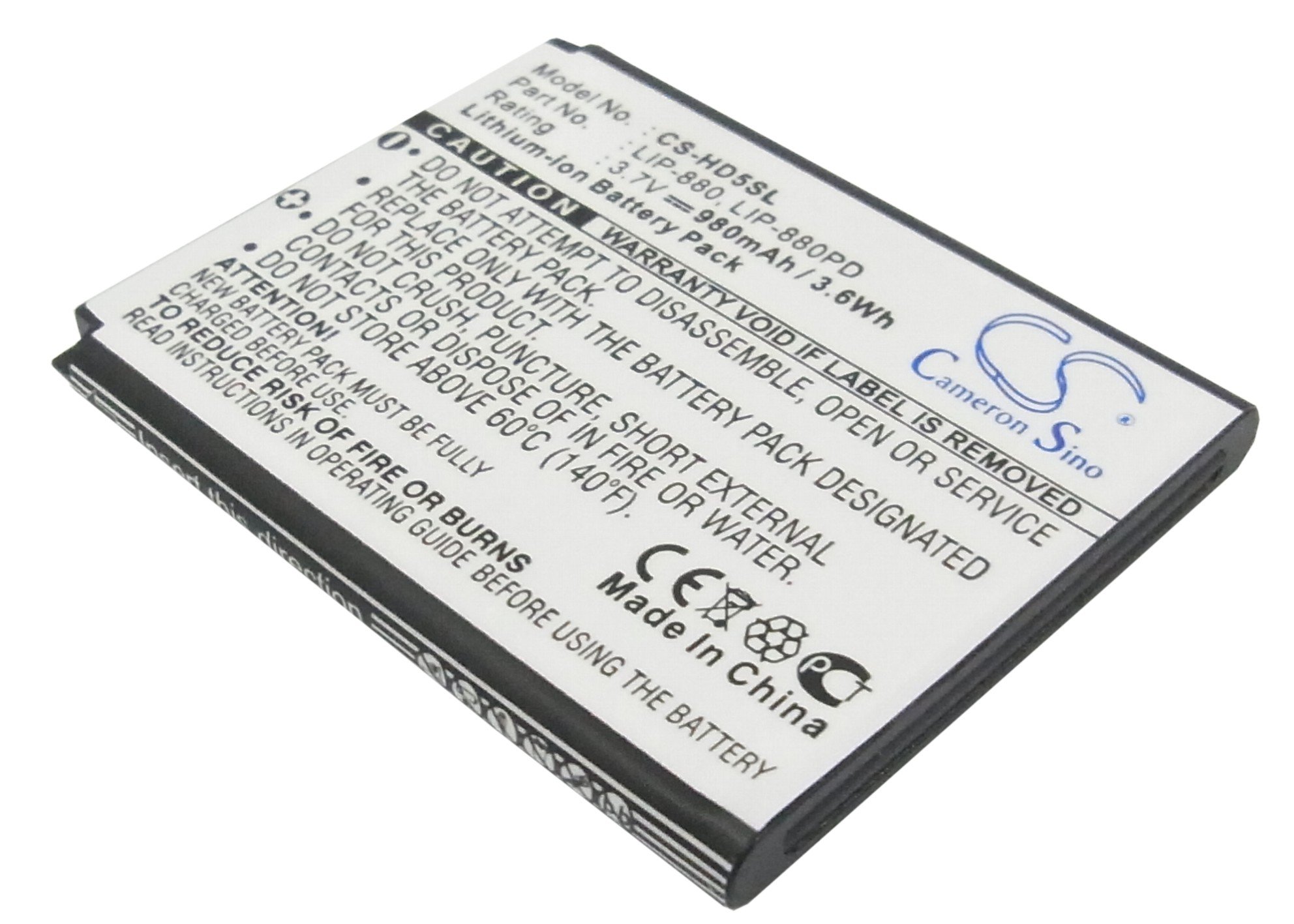 Sony LIP-880, LIP-880PD, LIP-880PD-B MP3-soitin akku 980mAh