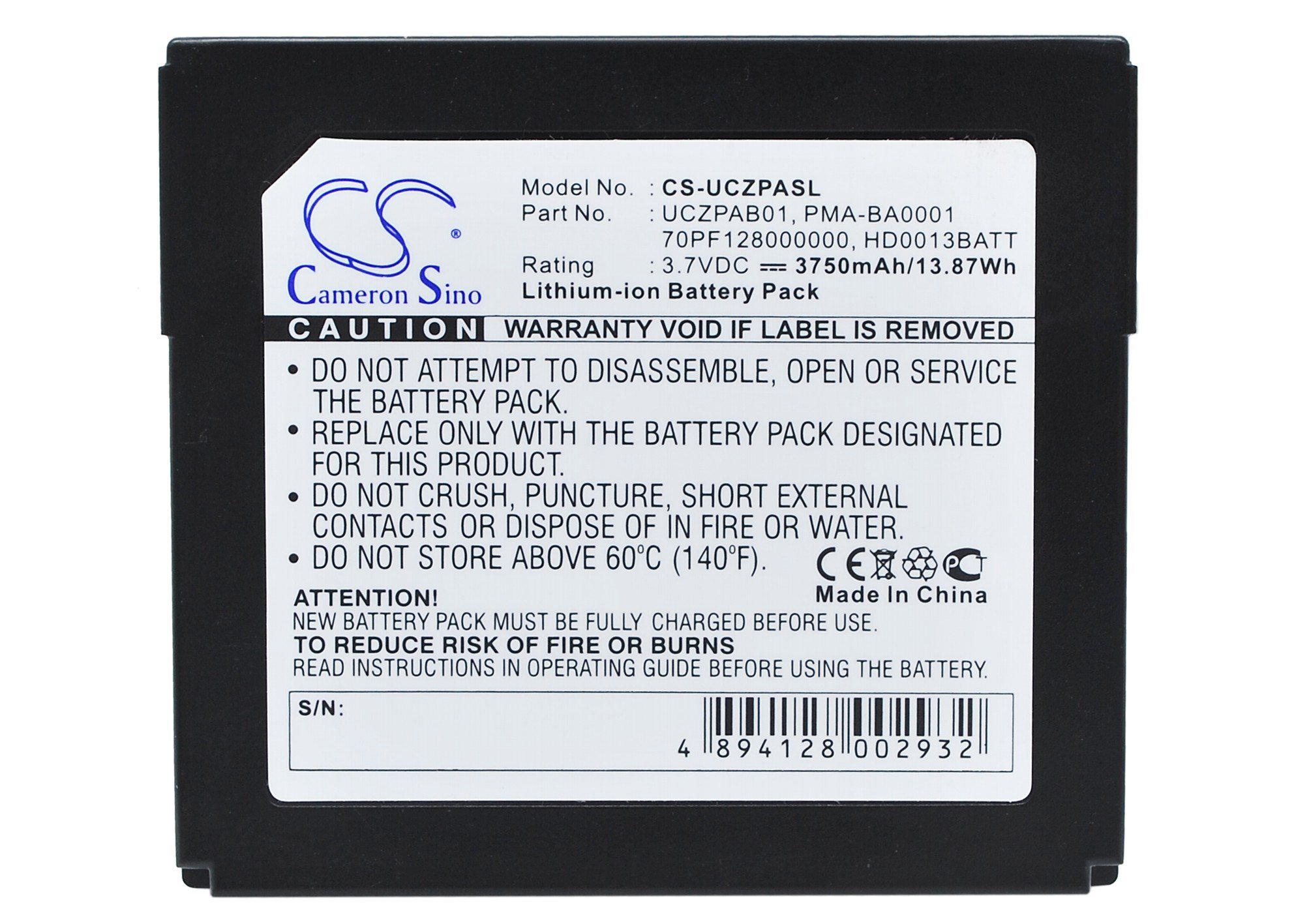 Creative Zen Protable Media Center akumulatoru 3750mAh Li-pl