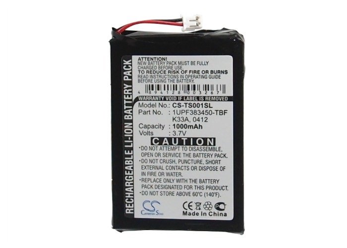 Toshiba 1UPF383450-830 Li-ion music player battery 1000mAh