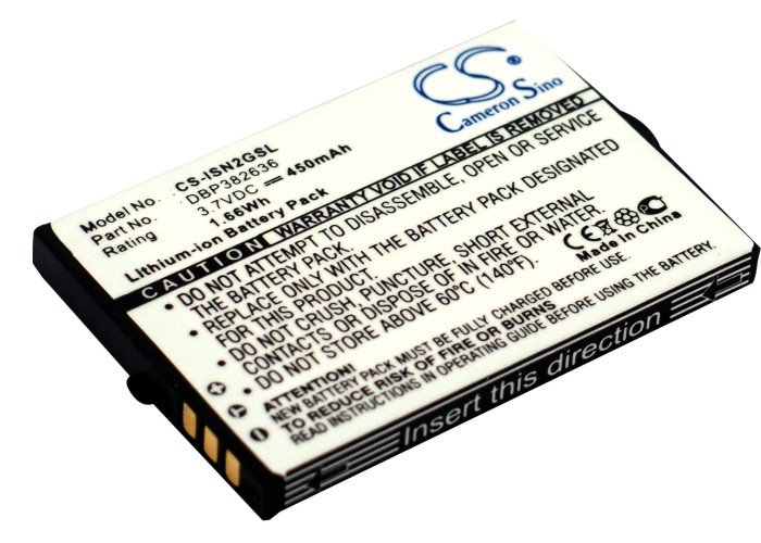 INSIGNIA NS-DA1G 1GB, NS-DA1G 2GB akumulatoru 450mAh Li-ion