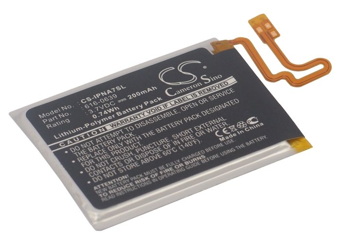 Apple 616-0639, 616-0640 MP3-soitin akku 200mAh